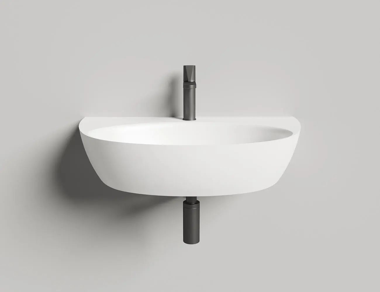 Раковина подвесная Salini Alda Wall 03 S-Sense 71 см 140313G из литьевого мрамора, белая глянцевая