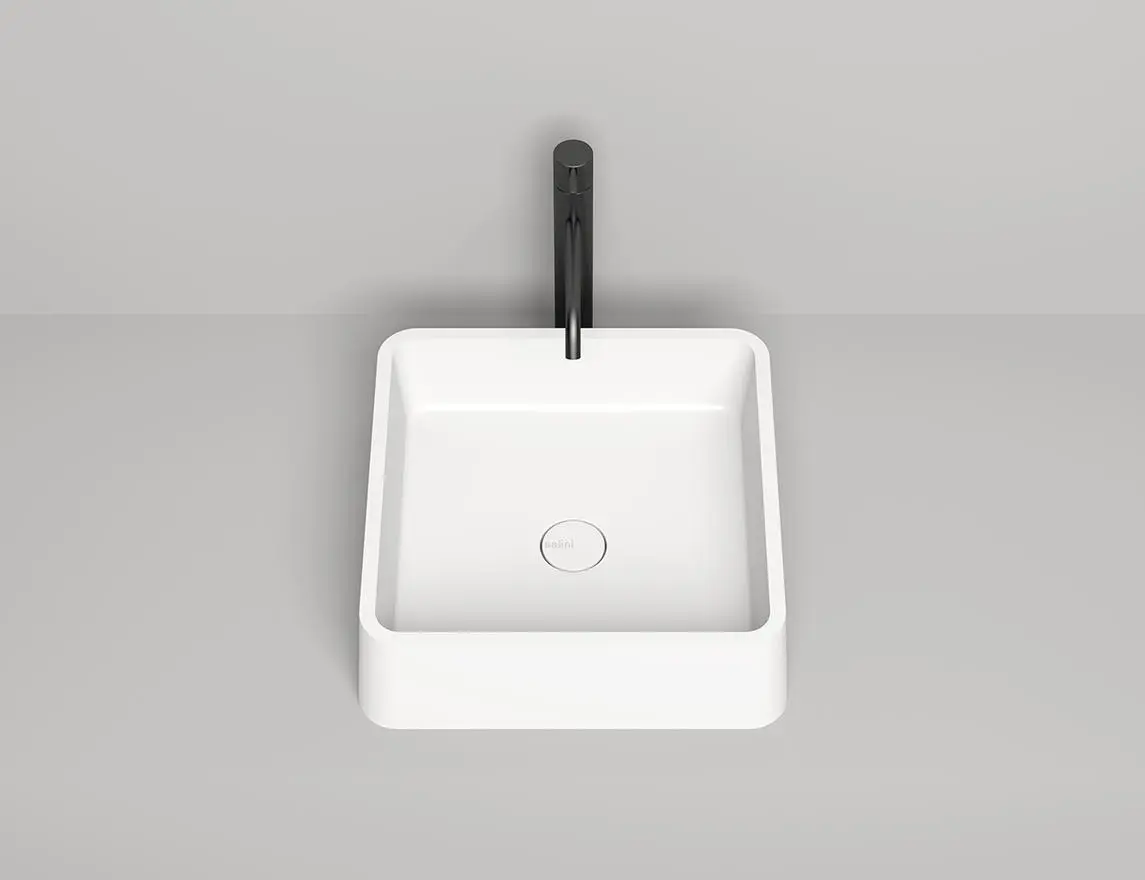 Раковина накладная Salini Gloria 02 S-Stone 42 см 1102202M из искусственного камня, матовая белая