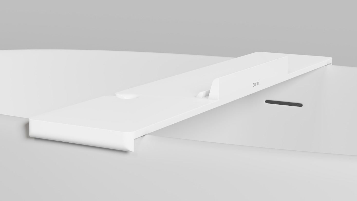 Полка из искусственного камня Salini Gabbiano 1906201M S-Stone белая матовая