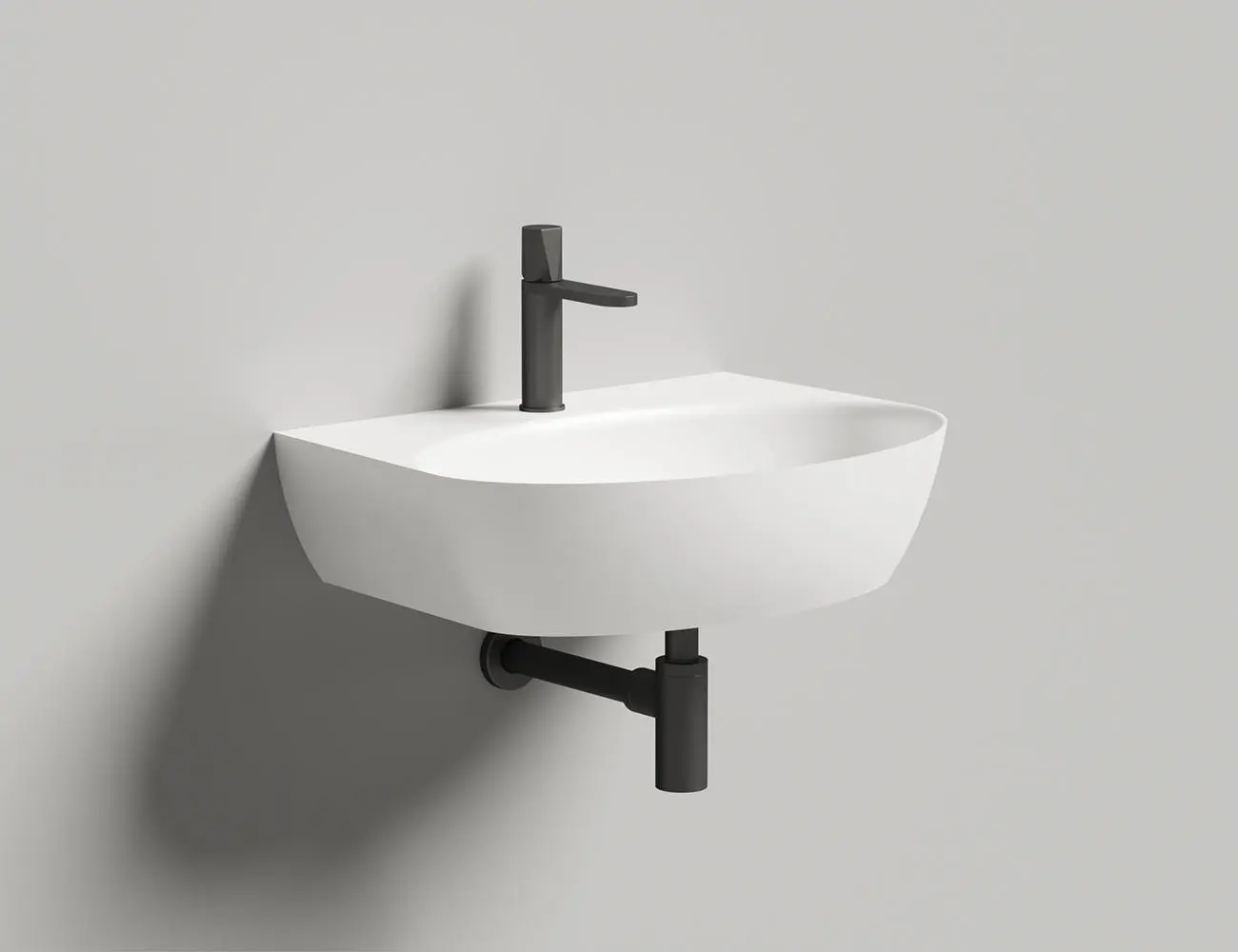 Раковина подвесная Salini Alda Wall 02 S-Stone 58 см 140322M из искусственного камня, белая матовая