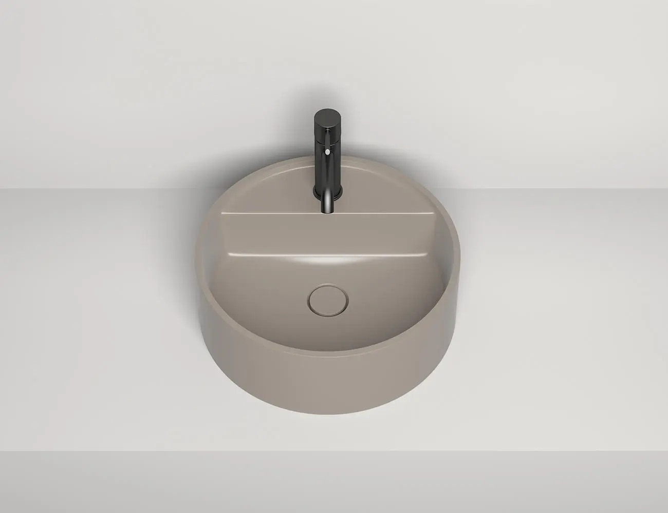 Раковина накладная Salini Armonia Top 02 S-Sense 45 см 130116G из литьевого мрамора, белая глянцевая, без отверстия под смесит