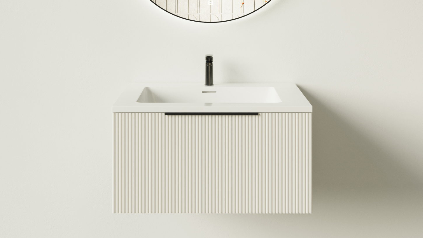 Тумба подвесная TOUCH 60х50х32 см, матовая эмаль Сreamy T600V1C