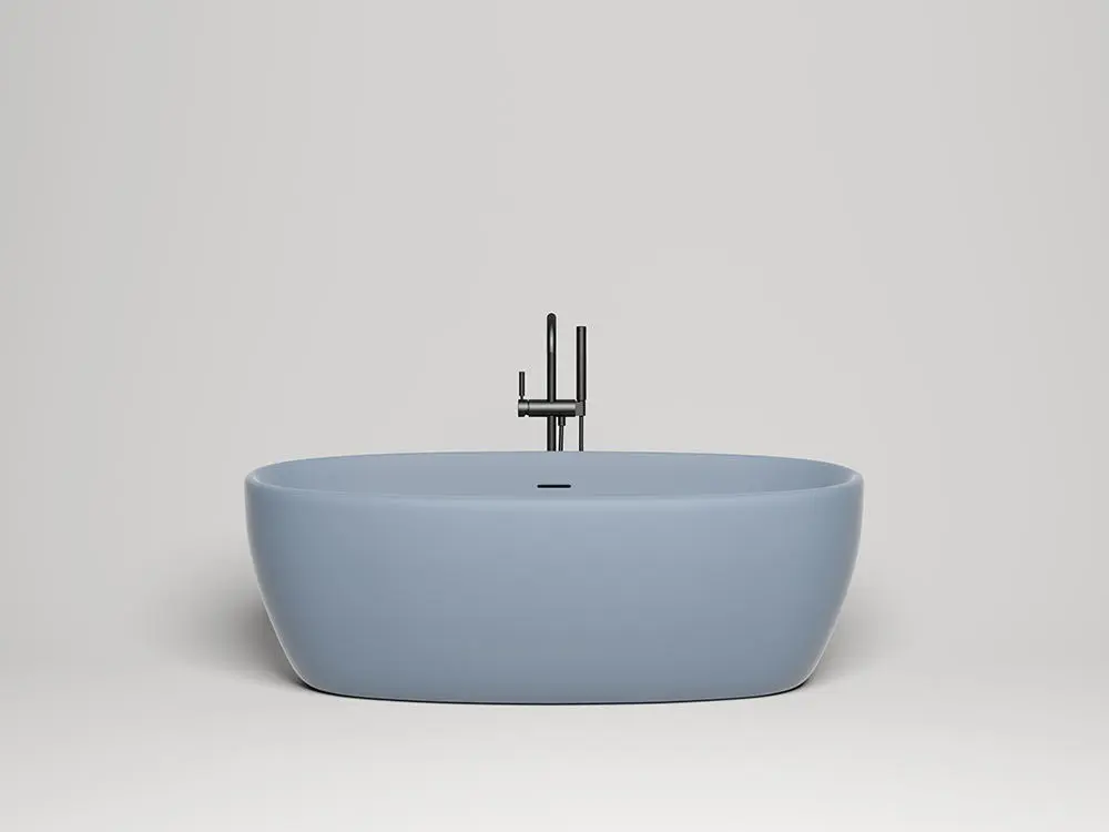 Ванна из искусственного камня Salini Luce S-stone 170х85 100121M белая матовая, отдельностоящая