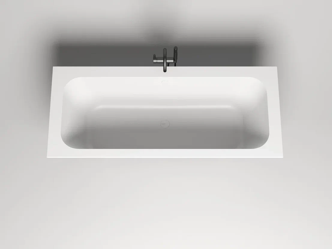Ванна из литьевого мрамора Salini Orlanda Axis S-Sense 180х80 103212G белая глянцевая, встраиваемая