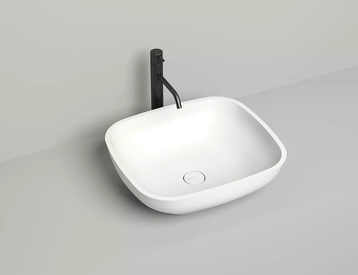 Раковина накладная Salini Gloria 08 S-Stone 50 см 1102208M из искусственного камня, матовая белая