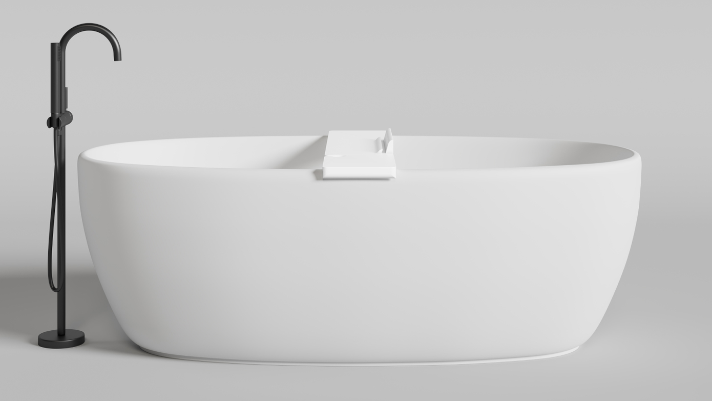 Полка из искусственного камня Salini Gabbiano 1906201M S-Stone белая матовая