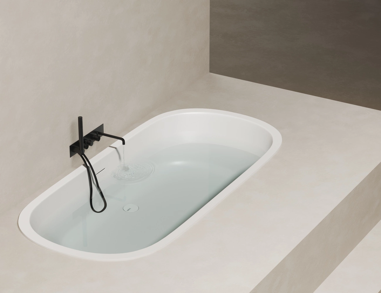 Ванна из искусственного камня Salini Ornella Axis Kit 170x75 103523M S-Stone белая матовая