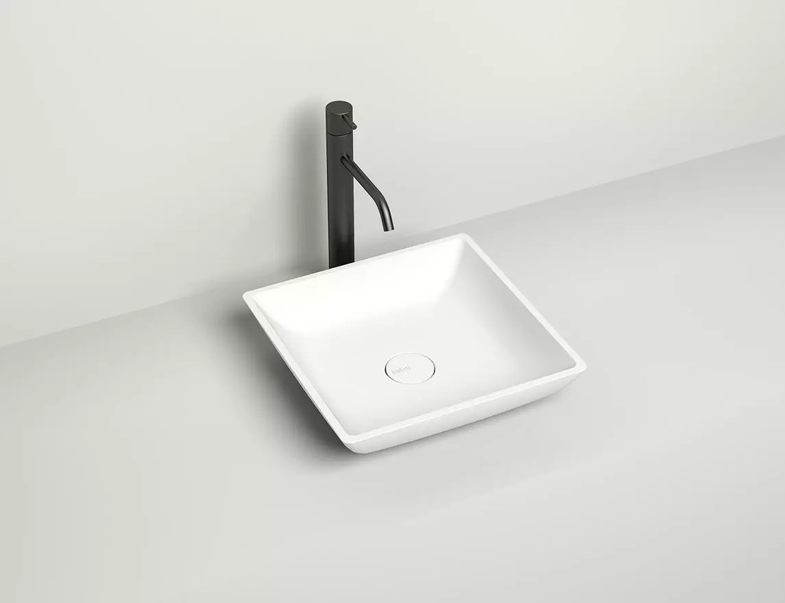 Раковина накладная Salini Callista 04 S-Stone 38 см 1101208SM из искусственного камня, матовая белая