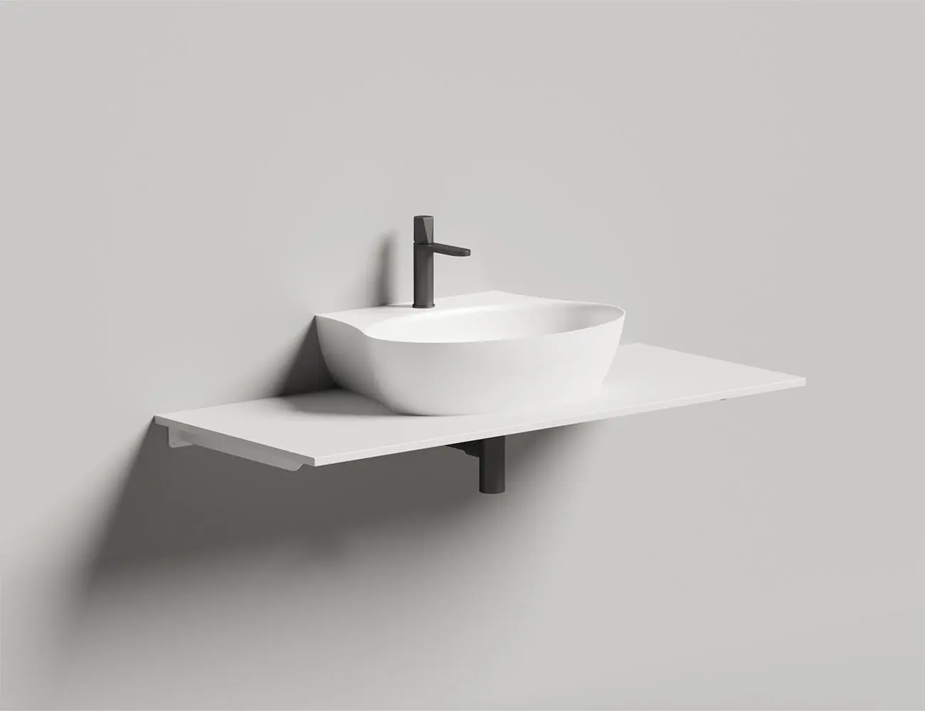 Раковина подвесная Salini Alda Wall 01 S-Stone 58 см 140321M из искусственного камня, белая матовая