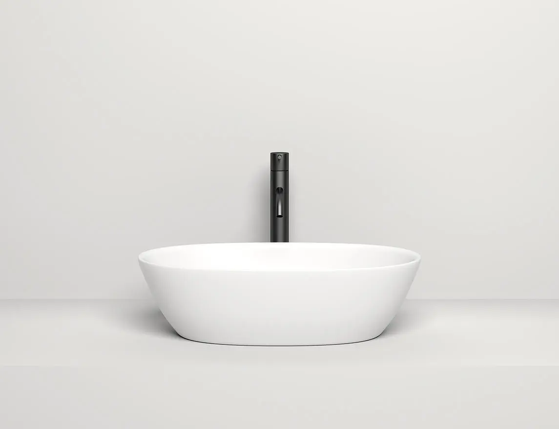 Раковина накладная Salini Sofia S-Sense 56 см 1101106G из литьевого мрамора, глянцевая белая