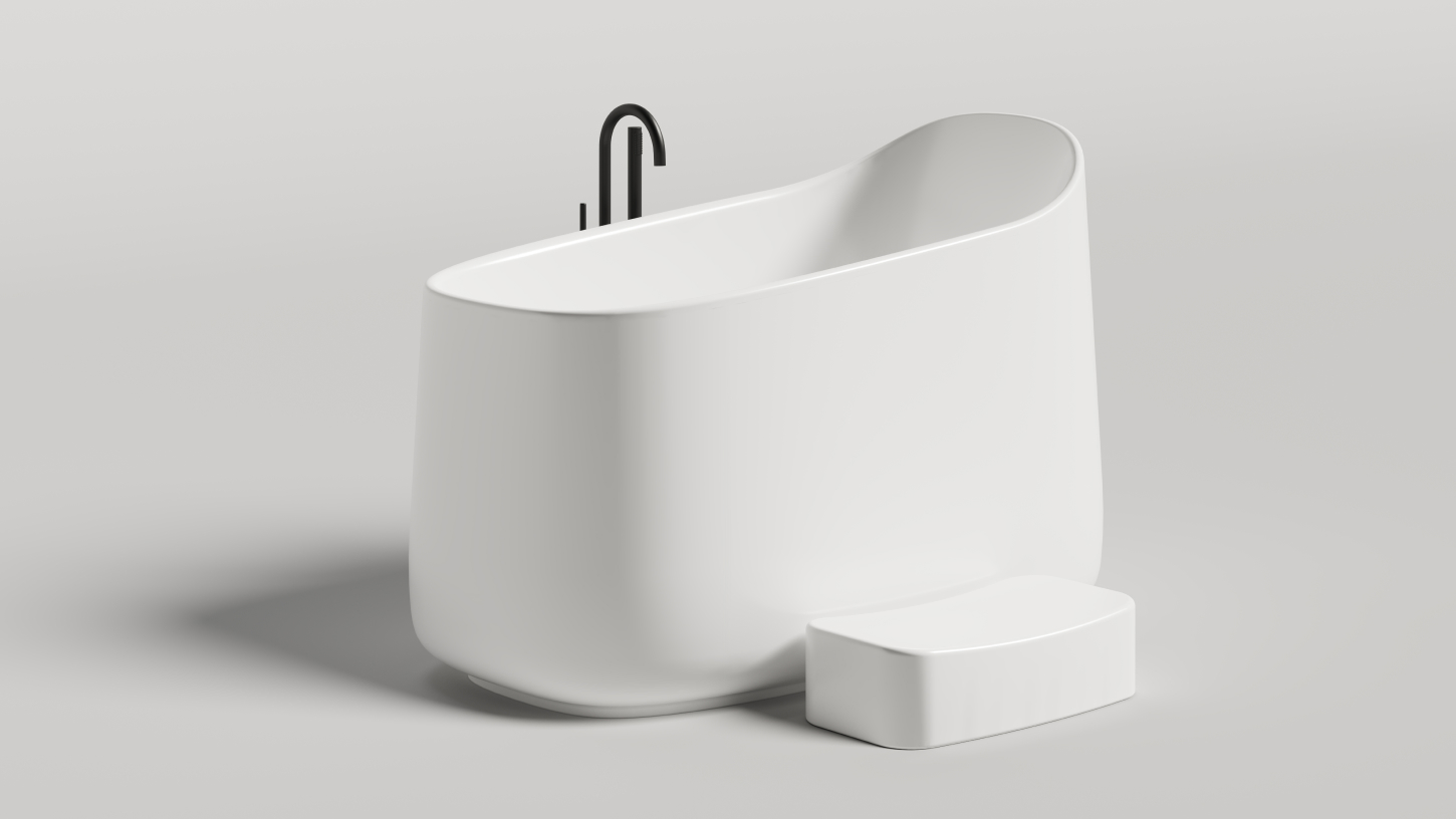 Ступень для ванной комнаты S-Sense ORIENTE OFURO STEP Глянцевая 1905101G