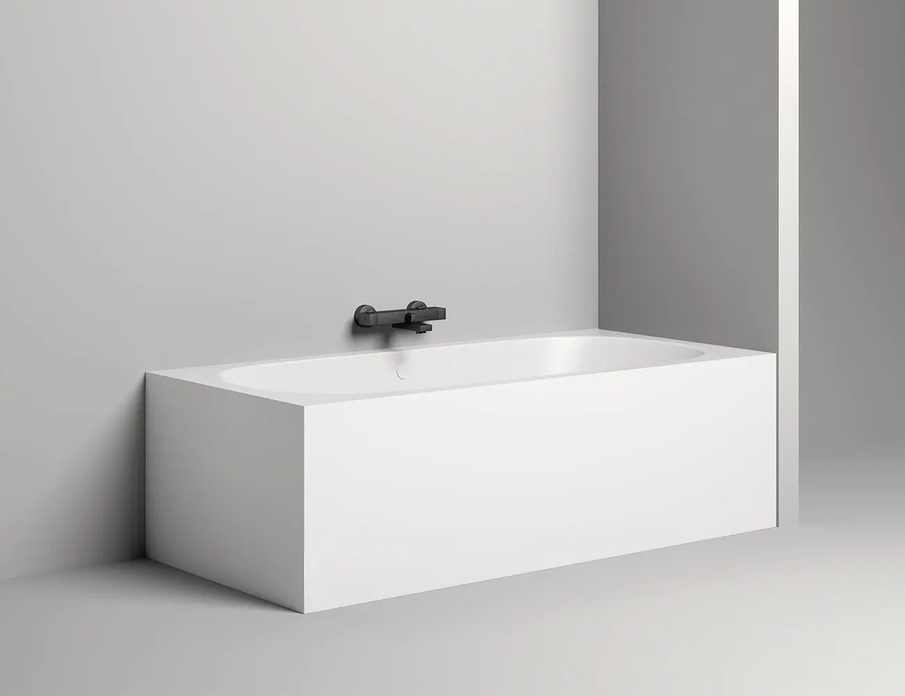 Ванна из литьевого мрамора Salini Ornella Axis S-Sense 180х80 103411G белая глянцевая, встраиваемая