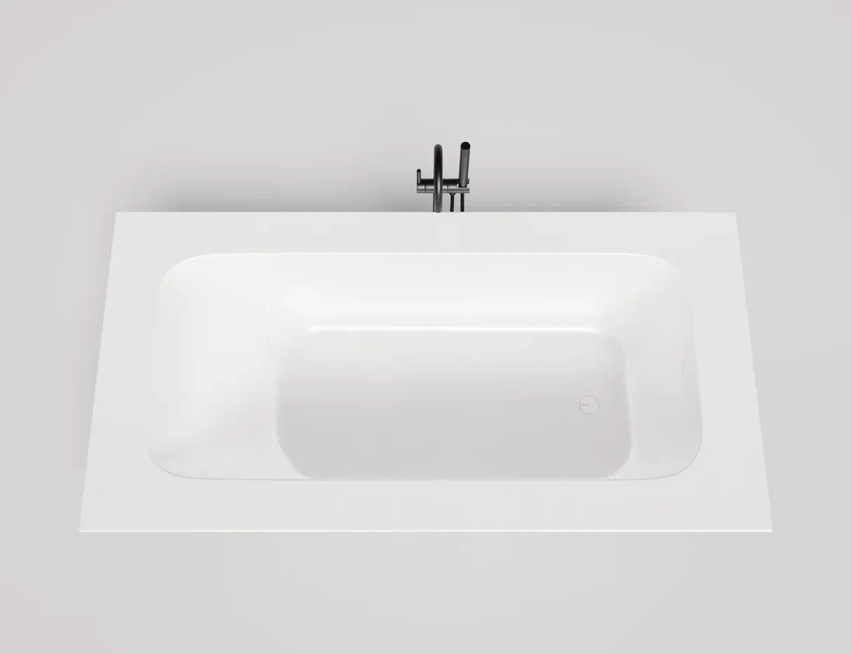 Ванна из искусственного камня Salini Orlanda Plus S-stone 190x100 102024M белая матовая, встраиваемая