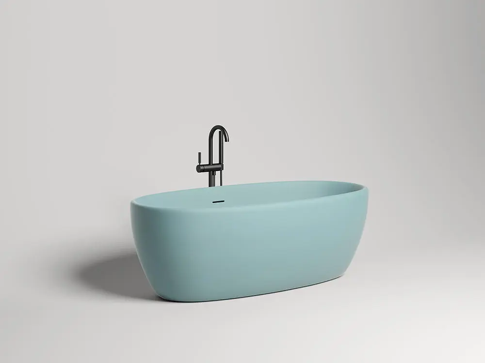 Ванна из искусственного камня Salini Luce S-stone 170х85 100121M белая матовая, отдельностоящая