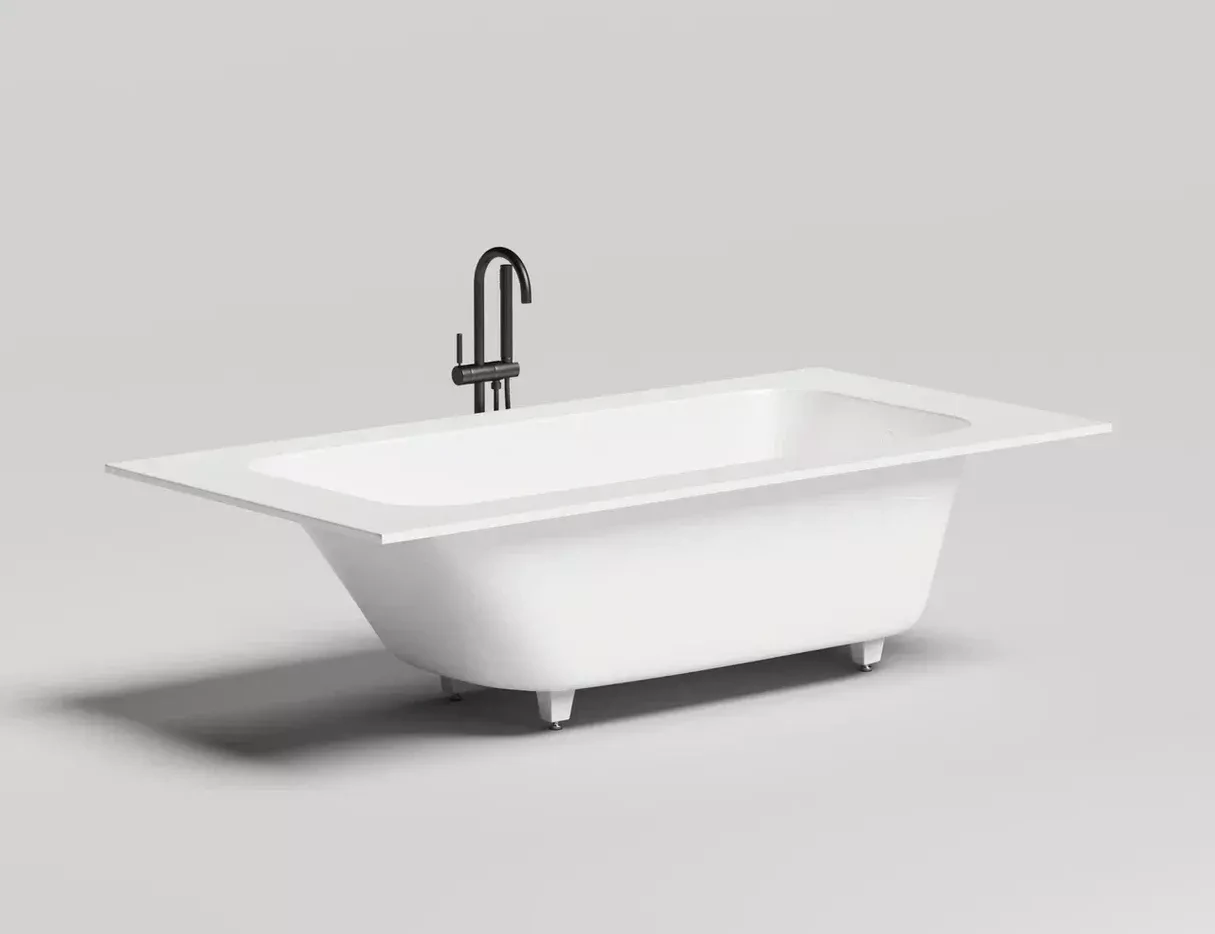 Ванна из искусственного камня Salini Orlanda Plus S-stone 190x100 102024M белая матовая, встраиваемая
