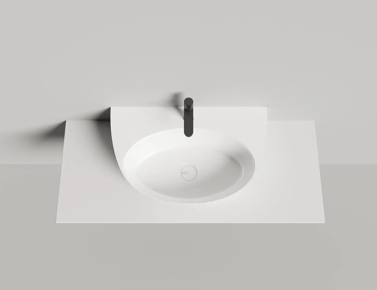 Раковина подвесная Salini Alda Wall 03 S-Sense 71 см 140313G из литьевого мрамора, белая глянцевая