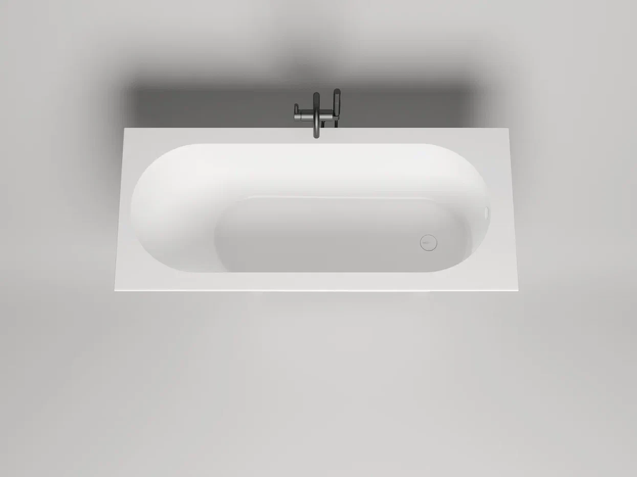 Ванна из литьевого мрамора Salini Ornella S-sense 170x75 102311G белая глянцевая, встраиваемая