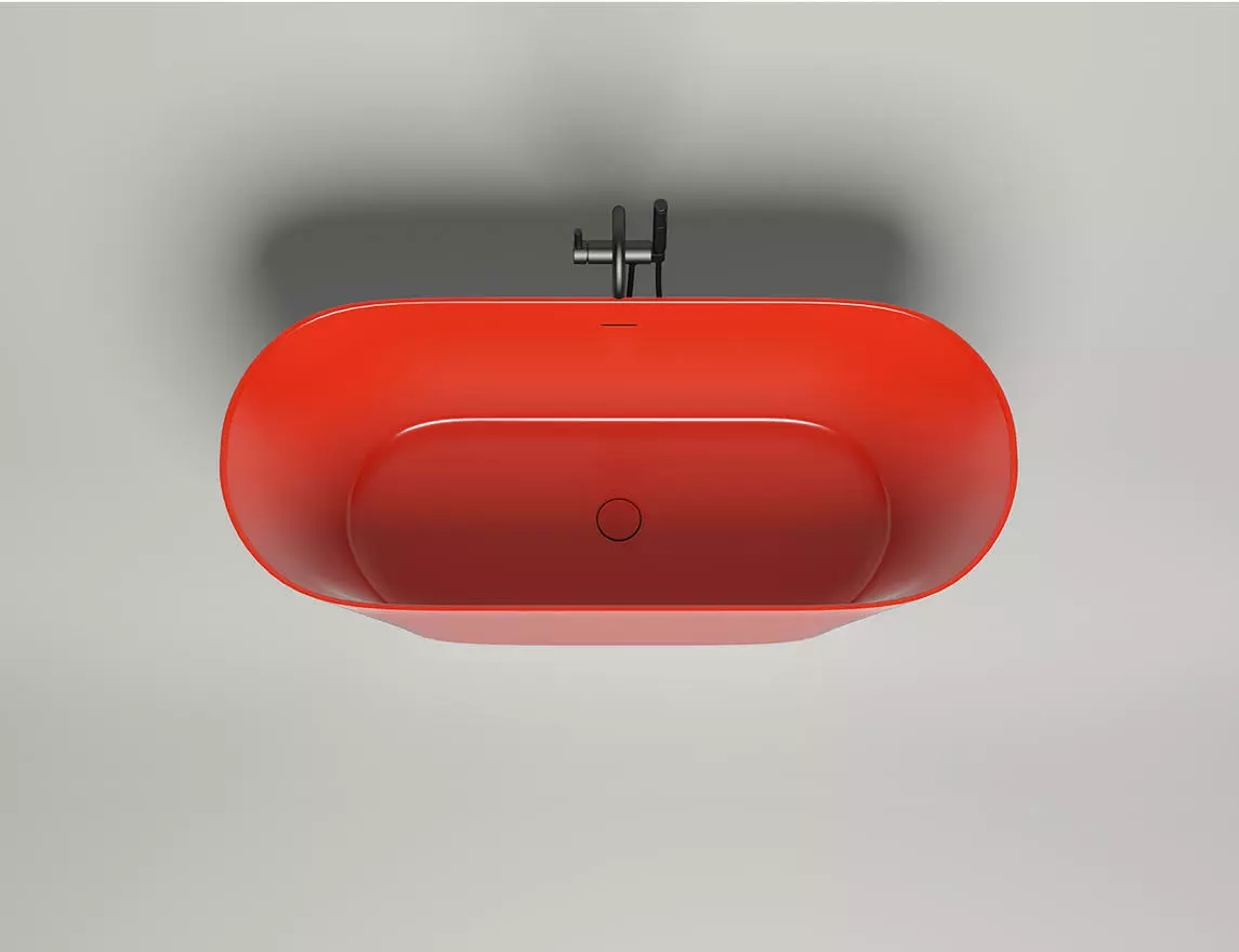 Ванна из литьевого мрамора Salini Mona S-Sense 170x72 102912G белая глянцевая, отдельностоящая