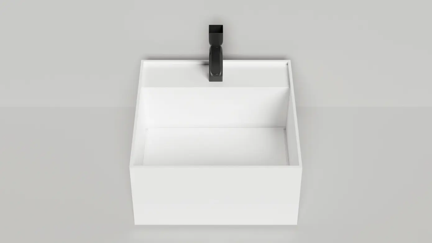 Раковина накладная Salini Armonia Square Top 02 S-Sense 130512TG белая глянцевая, без отверстия под смеситель