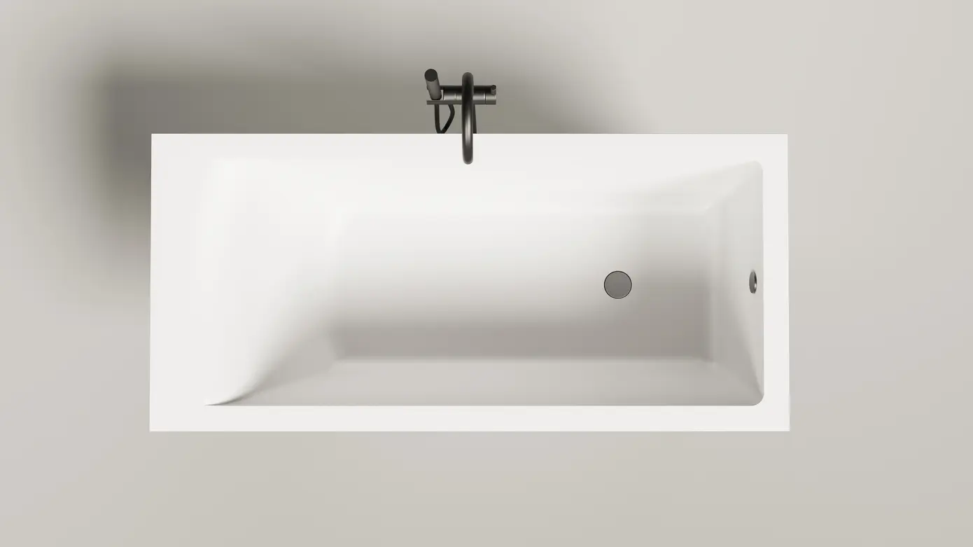 Ванна из литьевого мрамора Salini Cascata 150x70 105021M белая матовая