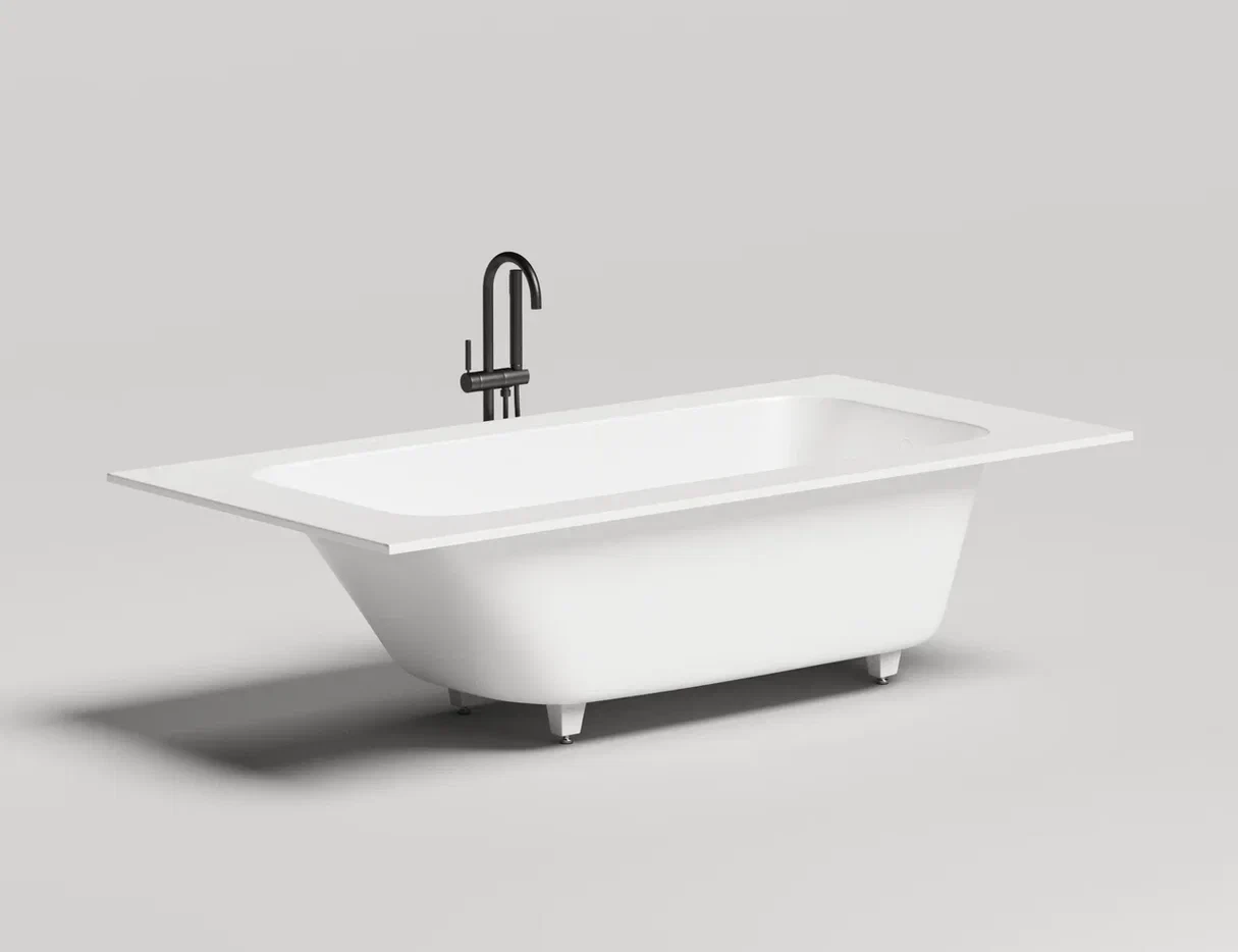 Ванна из искусственного камня Salini Orlanda Plus S-stone 190x100 102024M белая матовая, встраиваемая