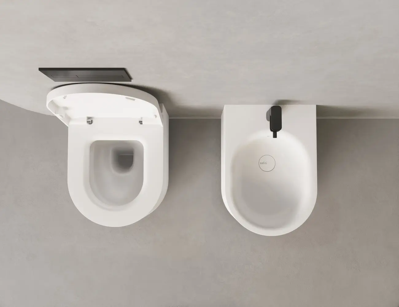 Биде подвесное Salini Gemelli S-Stone 250121M из искусственного камня, белое матовое