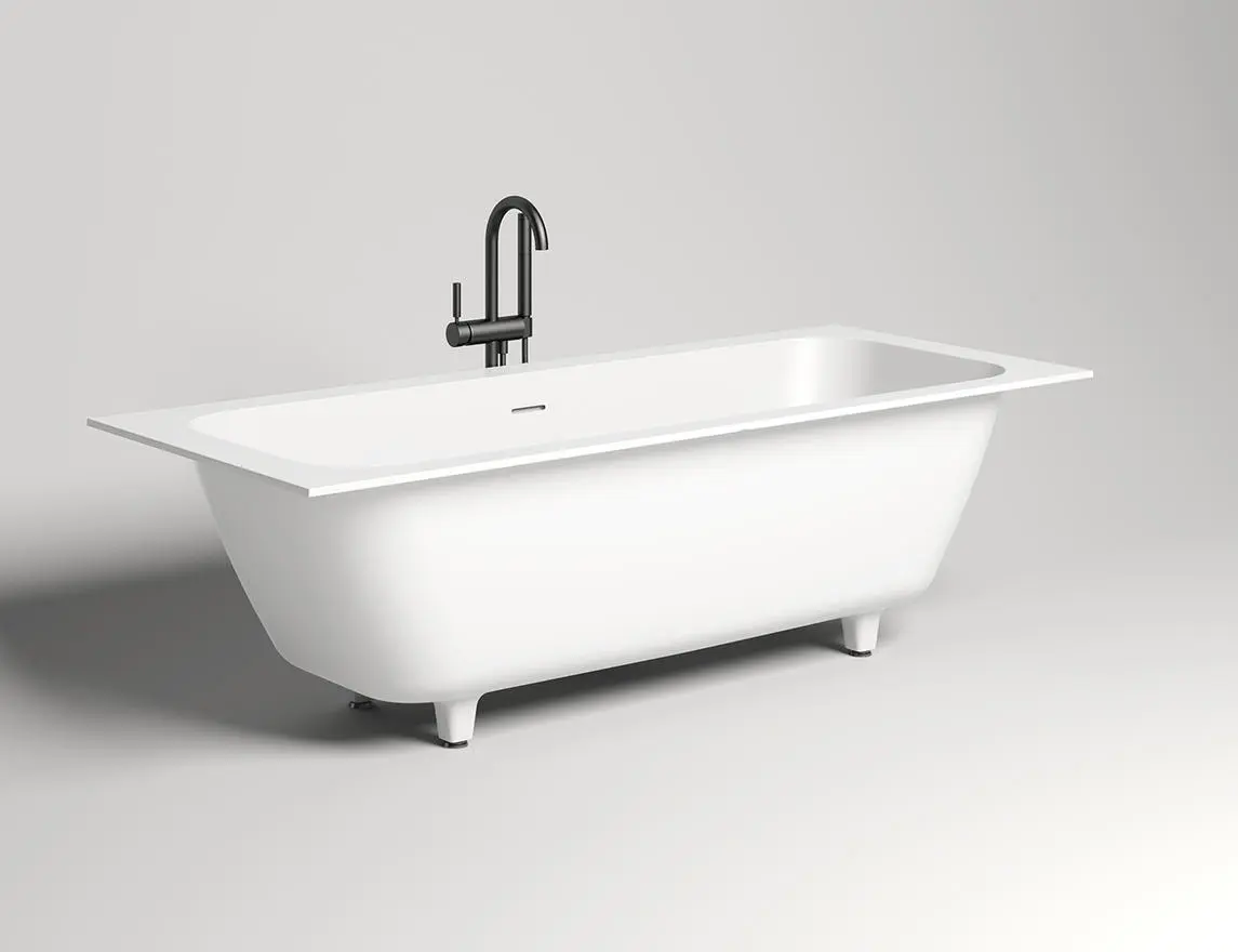 Ванна из искусственного камня Salini Orlanda Axis Kit S-Stone 190х80 103321M белая матовая, встраиваемая