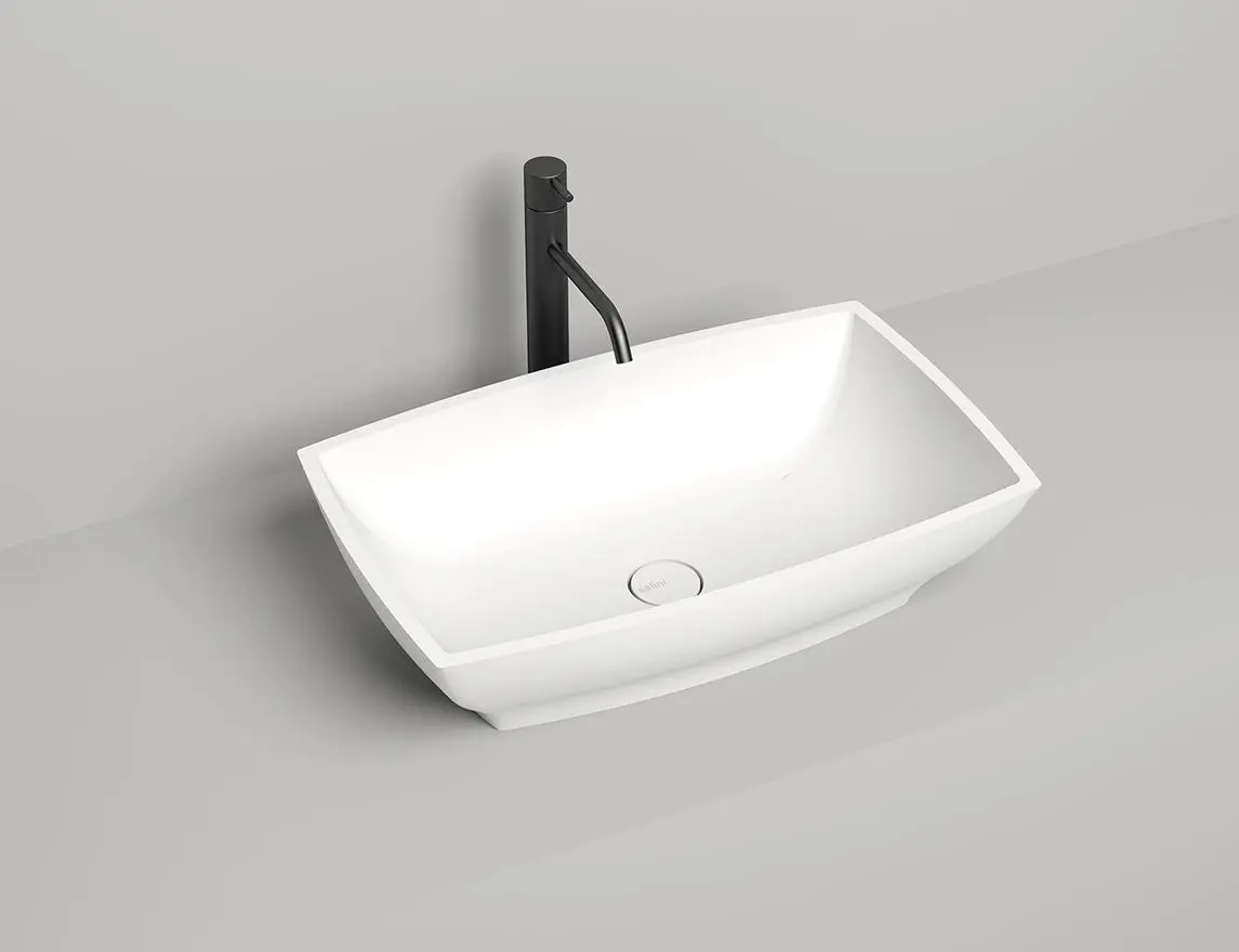 Раковина накладная Salini Gloria 04 S-Stone 60 см 1102204M из искусственного камня, матовая белая