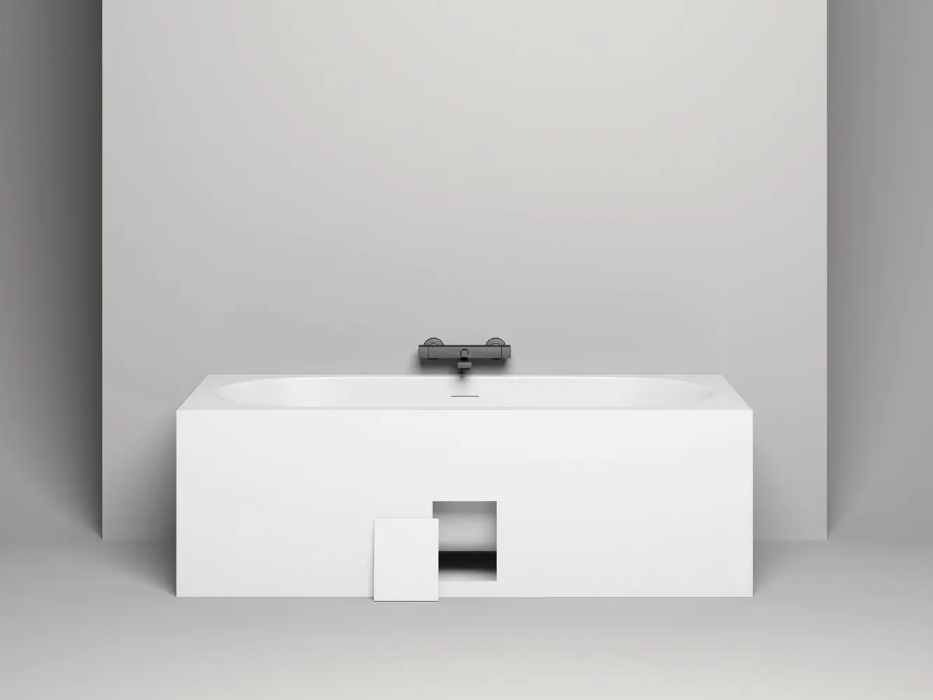 Ванна из искусственного камня Salini Ornella Axis Kit S-Stone 180х80 103521M белая матовая, встраиваемая