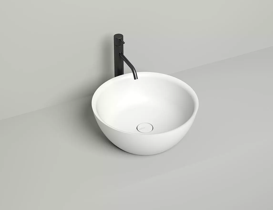 Раковина накладная Salini Alda 02 S-Stone 43 см 1102210M из искусственного камня, матовая белая