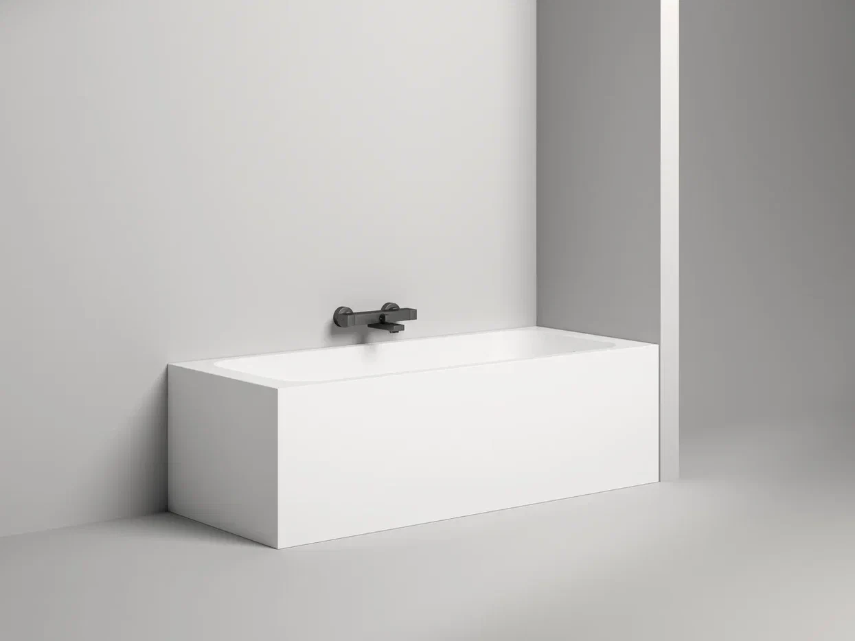 Ванна из литьевого мрамора Salini Orlanda S-sense 180x80 102012G белая глянцевая, встраиваемая