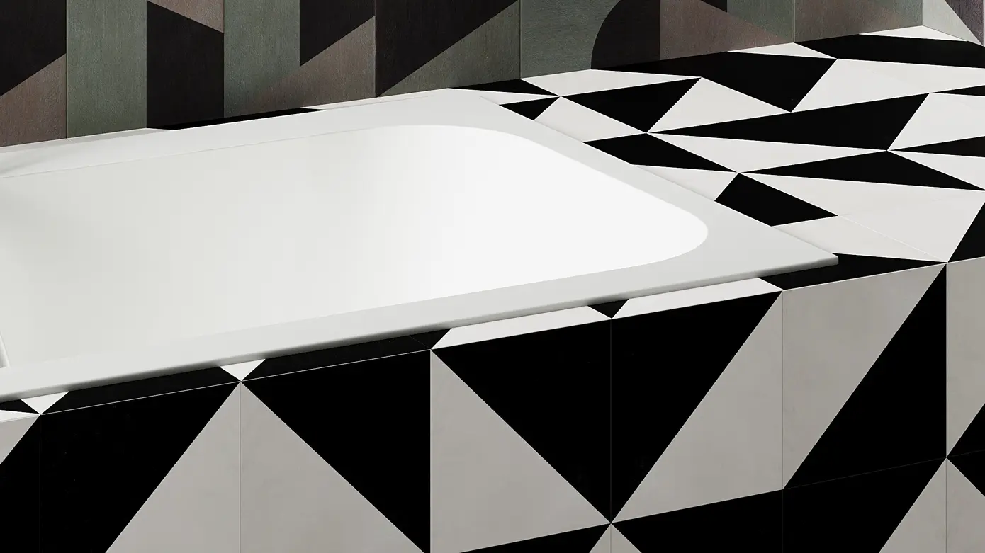 Ванна из литьевого мрамора Salini Orlanda Axis Kit 191х80 S-Sense 103311G белая глянцевая, встраиваемая