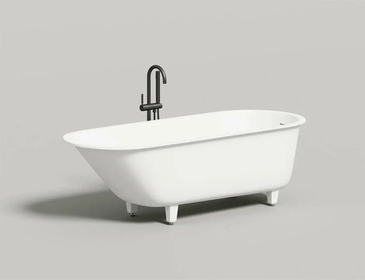 Ванна из искусственного камня Salini Ornella Kit S-Stone 180x80 102422M белая матовая, встраиваемая