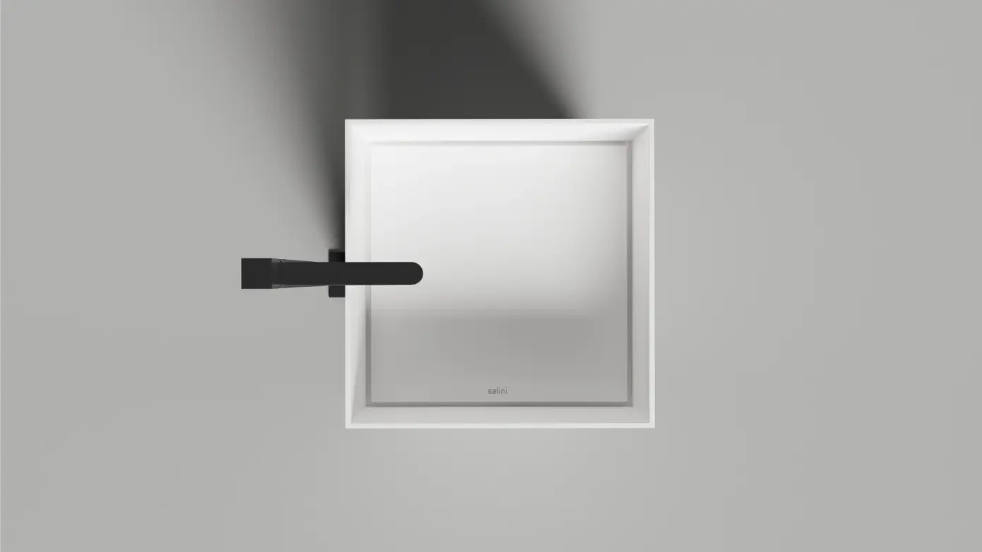 Раковина напольная Salini Armonia Square 01 S-Stone 130521M белая матовая