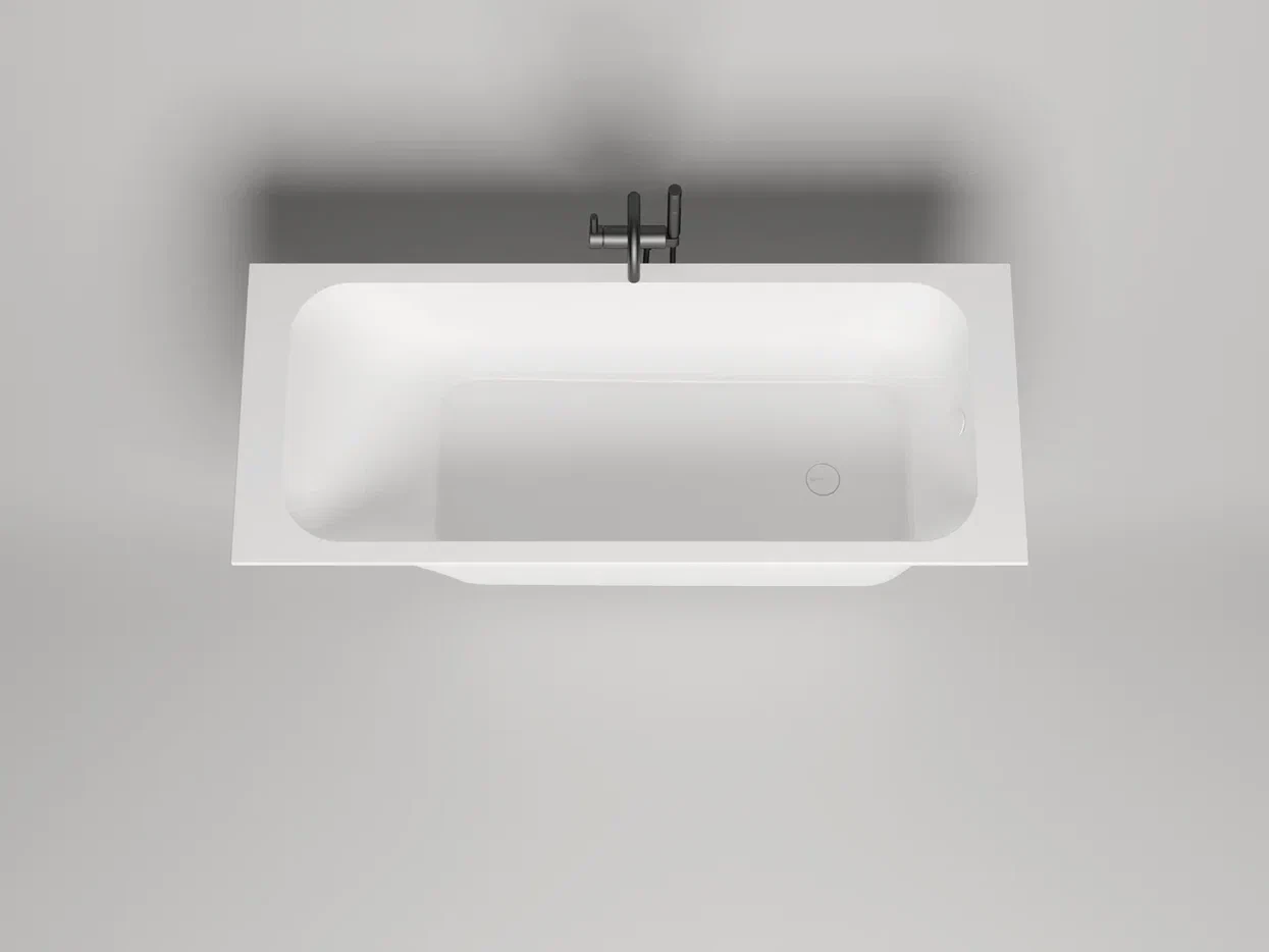 Ванна из литьевого мрамора Salini Orlanda S-sense 180x80 102012G белая глянцевая, встраиваемая