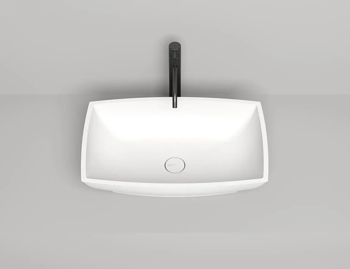 Раковина накладная Salini Gloria 04 S-Stone 60 см 1102204M из искусственного камня, матовая белая