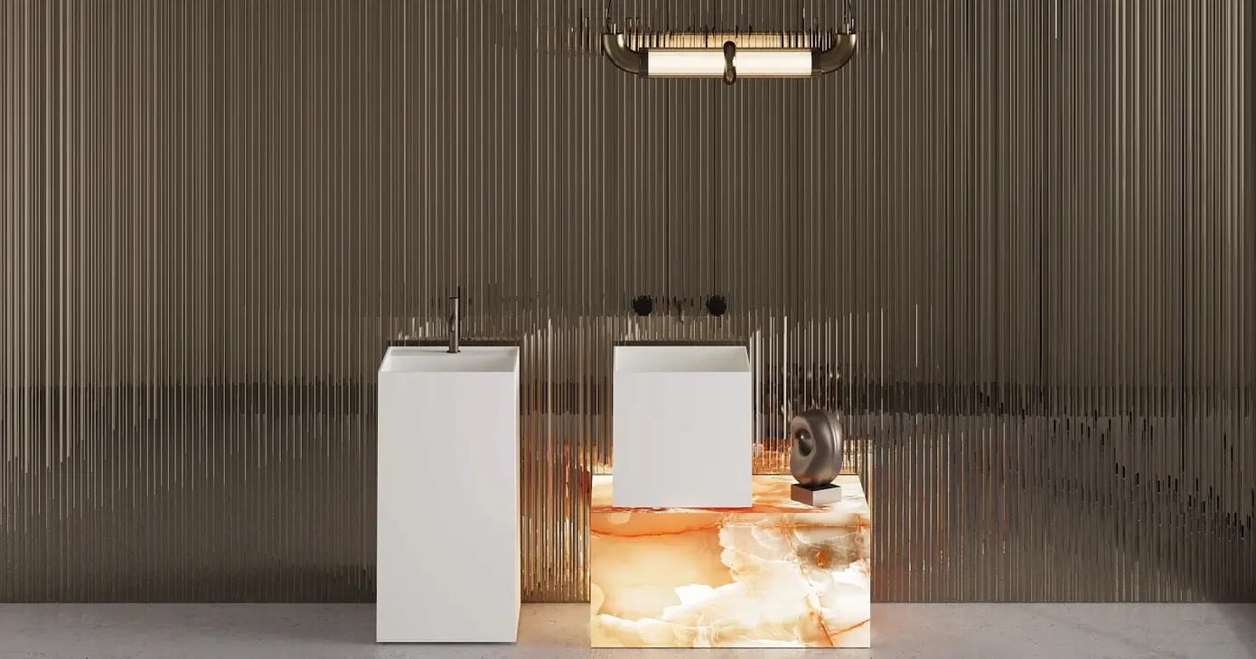 Раковина напольная Salini Armonia Square Top 01 S-Sense130511TG белая глянцевая, без отверстия под смеситель