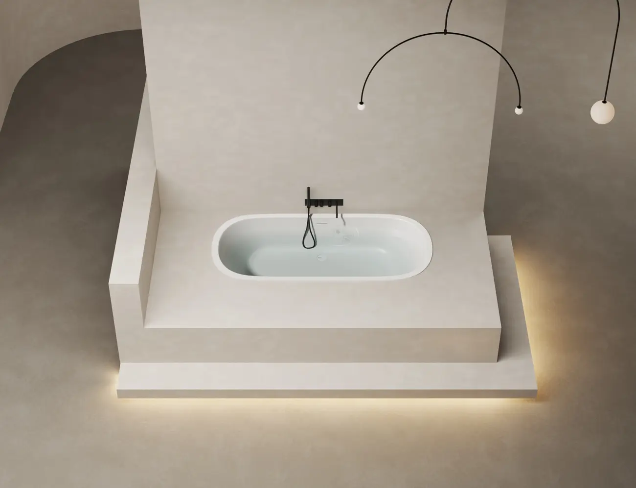 Ванна из искусственного камня Salini Ornella Axis Kit S-Stone 180х80 103521M белая матовая, встраиваемая