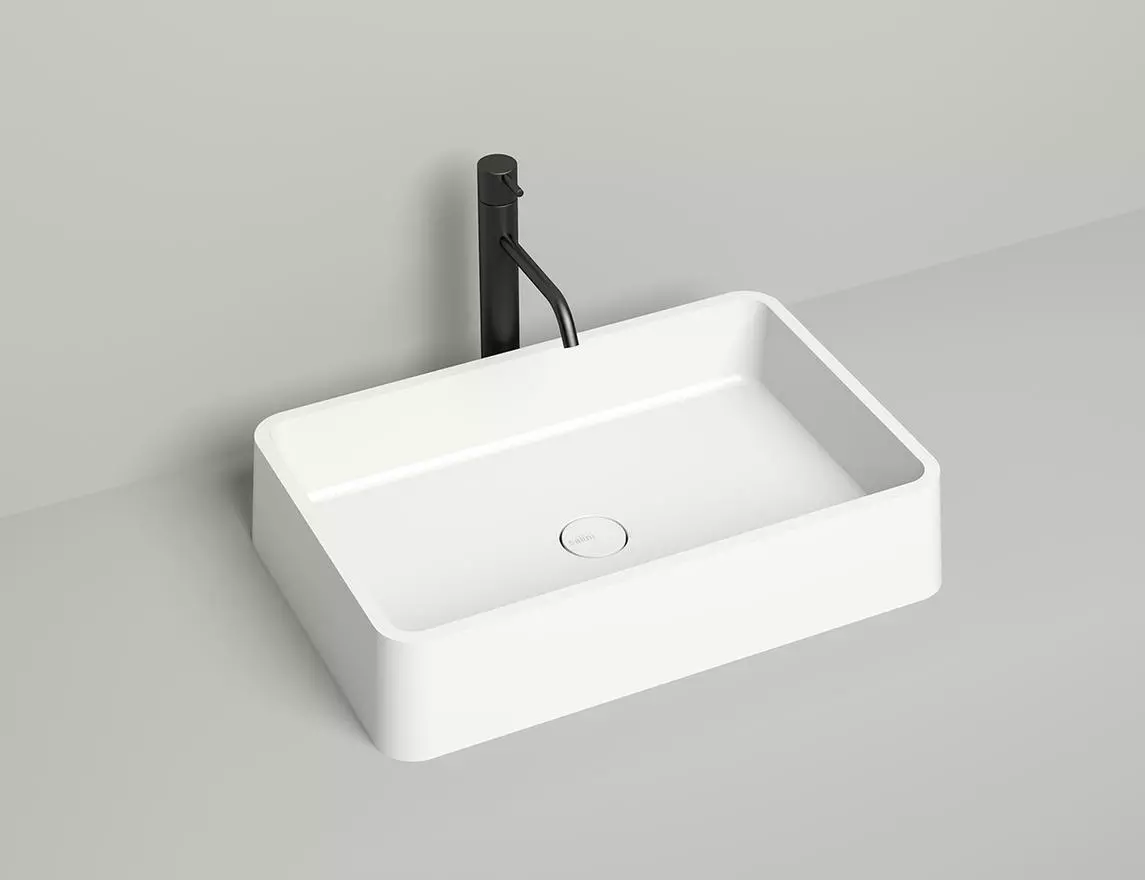 Раковина накладная Salini Gloria 07 S-Stone 60 см 1102207M из искусственного камня, матовая белая