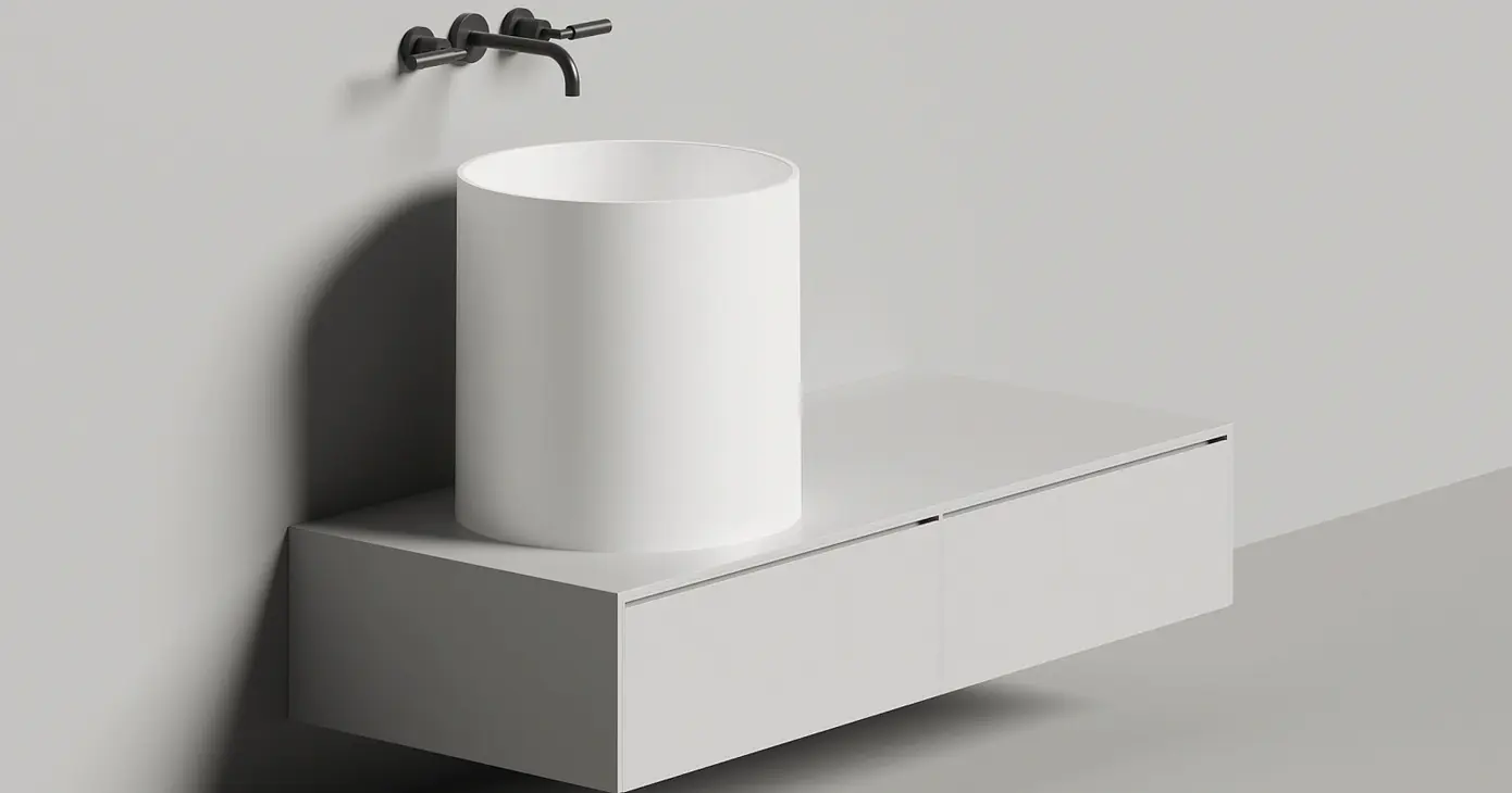 Раковина накладная Salini Armonia 04 S-Stone 130118M белая матовая