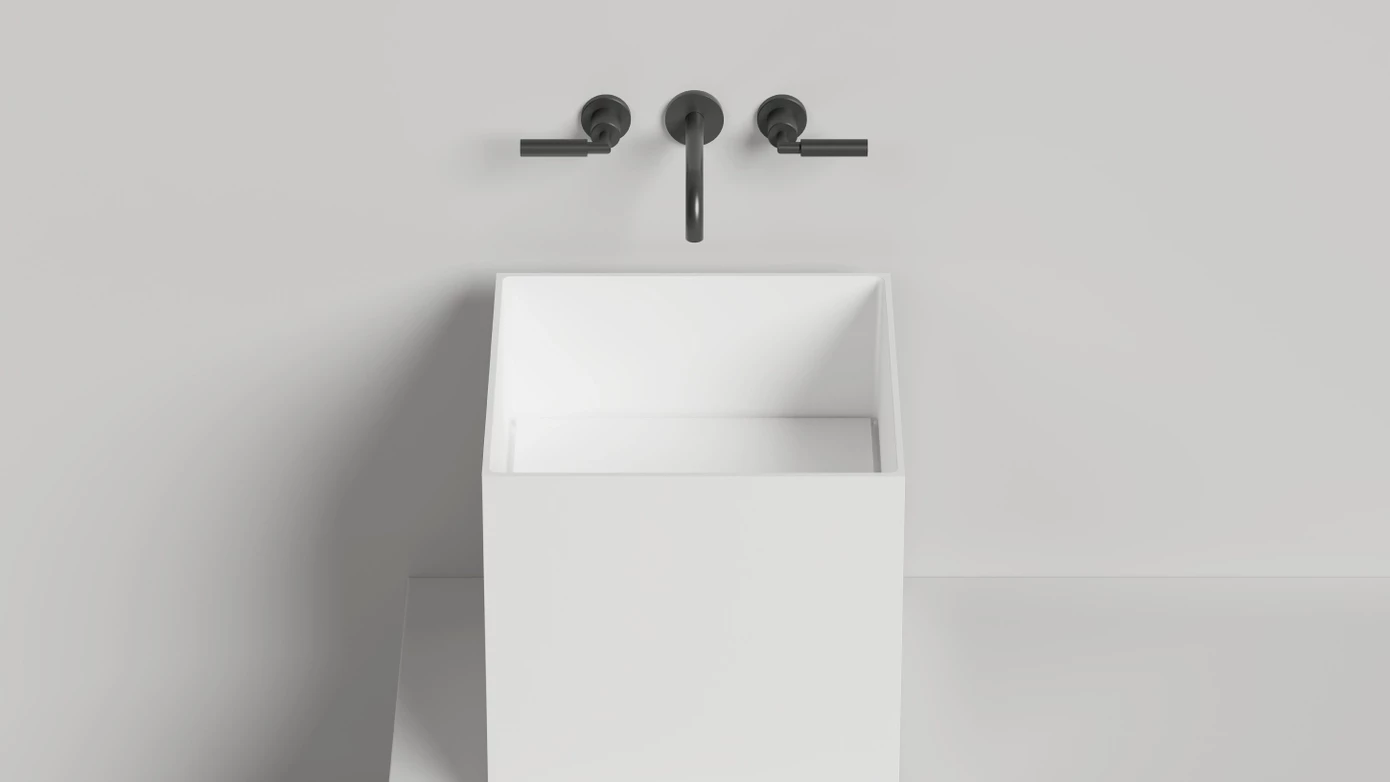 Раковина накладная Salini Armonia Square 03 S-Sense 130513G белая глянцевая