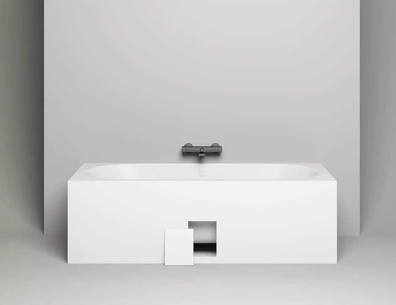 Ванна из литьевого мрамора Salini Ornella Axis S-Sense 190х90 103412G белая глянцевая, встраиваемая