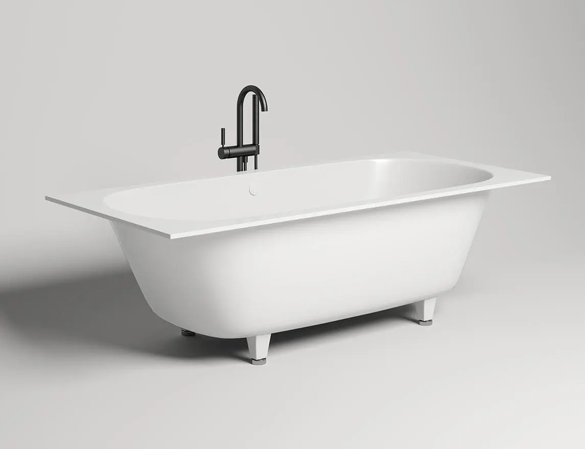 Ванна из искусственного камня Salini Ornella Axis S-Stone 190х90 103422M белая матовая, встраиваемая