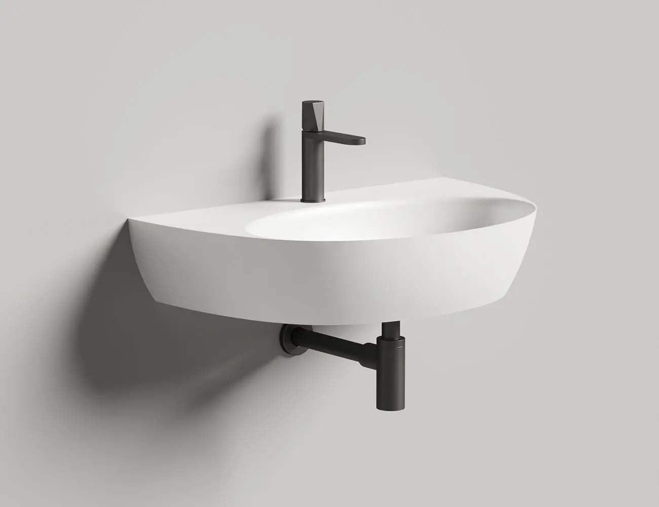 Раковина подвесная Salini Alda Wall 03 S-Sense 71 см 140313G из литьевого мрамора, белая глянцевая