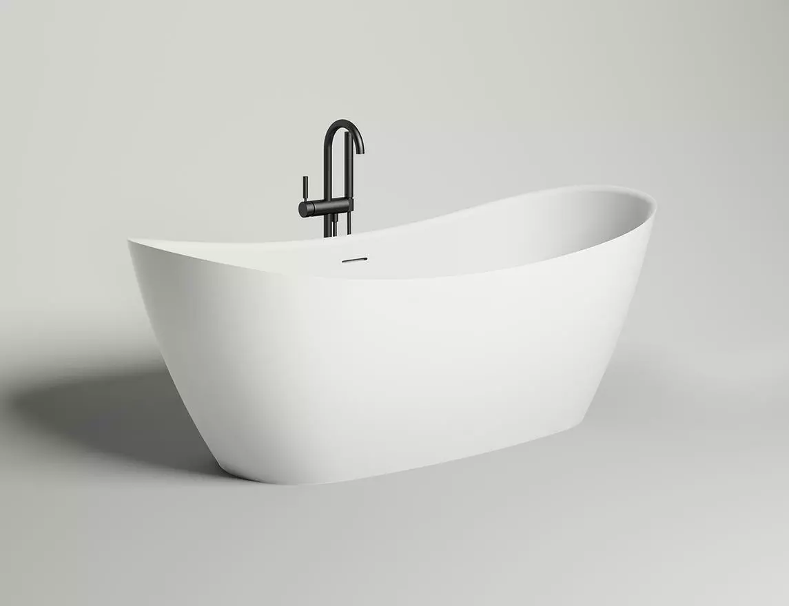 Ванна из искусственного камня Salini Noemi S-stone 185х80 101811SM белая матовая, отдельностоящая