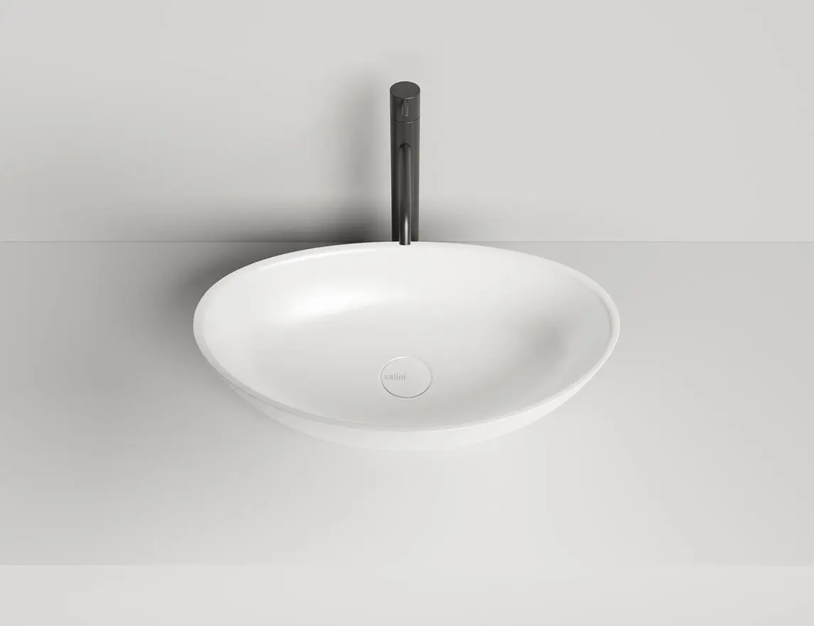 Раковина накладная Salini Noemi S-Stone 56 см 1101203SM из искусственного камня, матовая белая