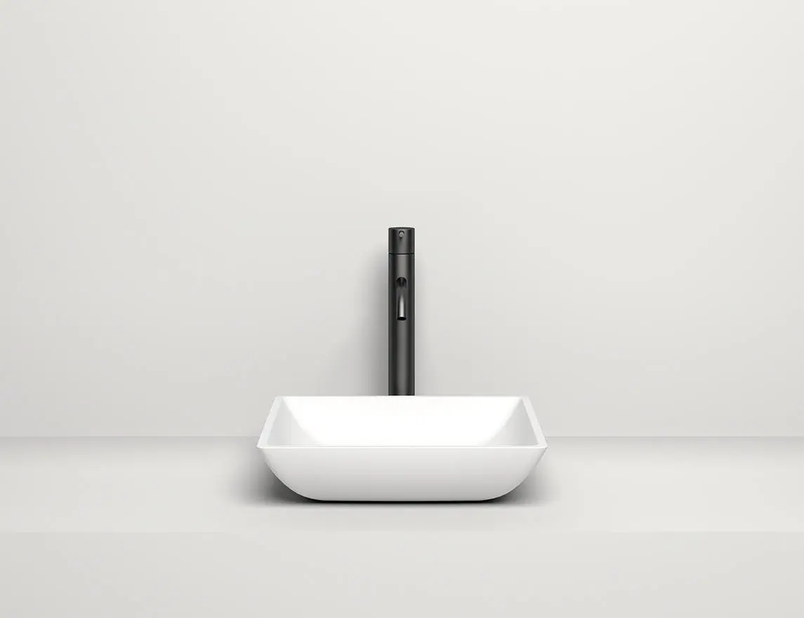 Раковина накладная Salini Callista 04 S-Sense 38 см 1101108G из литьевого мрамора, глянцевая белая