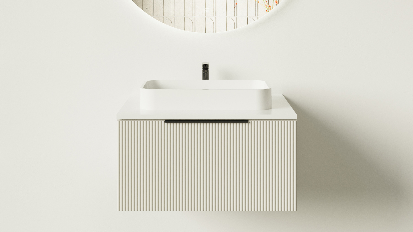 Тумба подвесная TOUCH 60х50х32 см, матовая эмаль Сreamy T600V1C