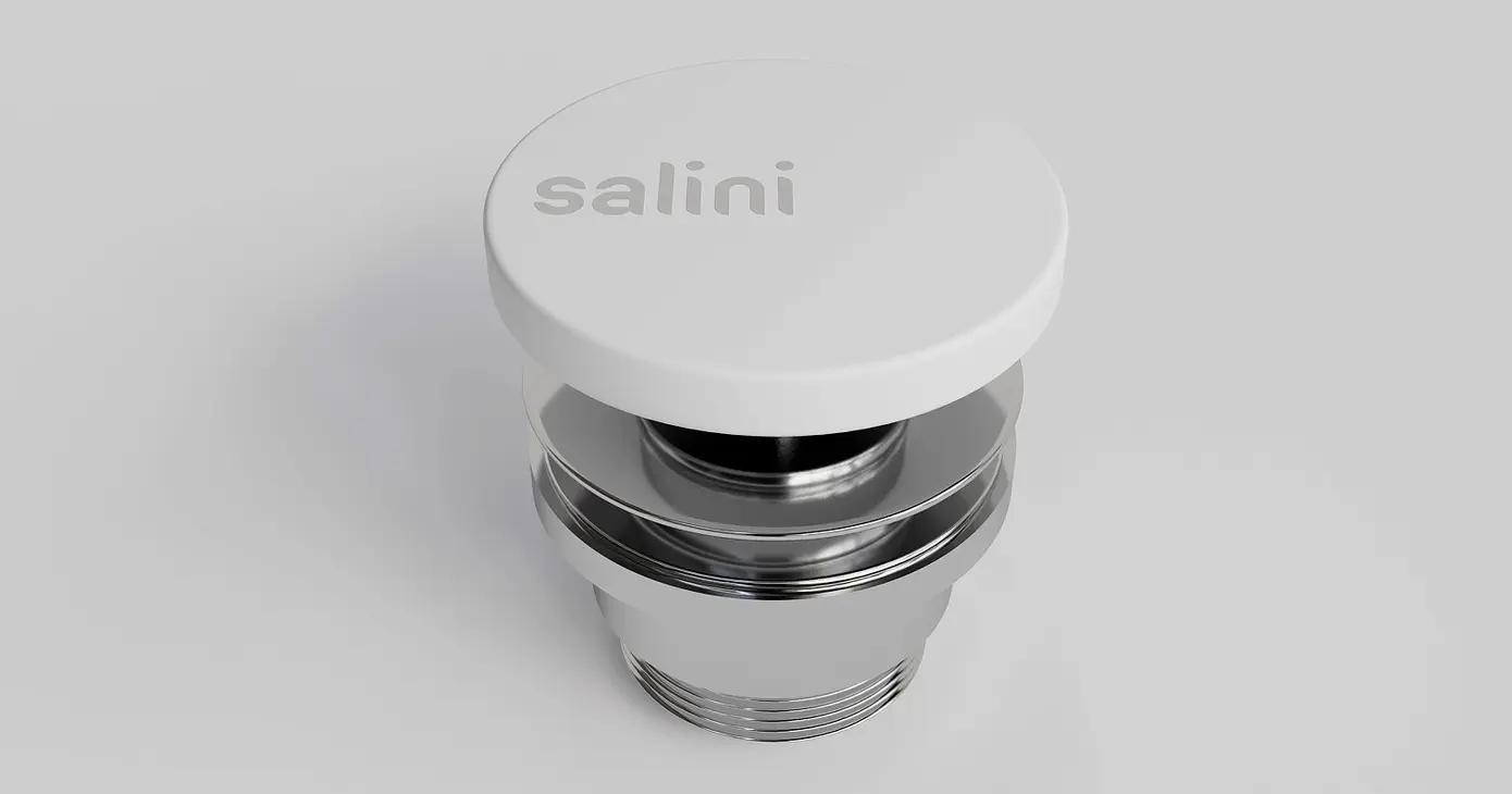 Донный клапан Salini для раковины S-Sense 162205G белый глянцевый