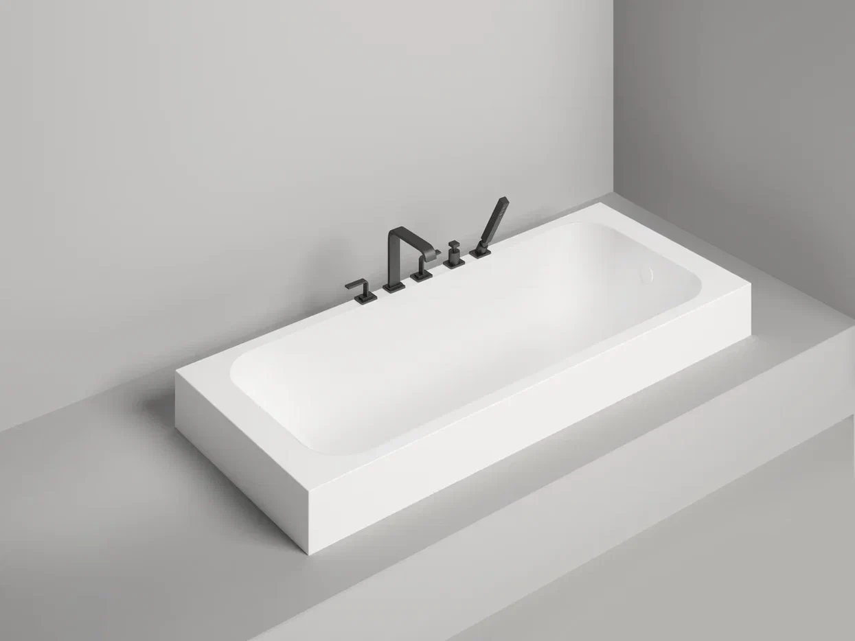 Ванна из литьевого мрамора Salini Orlanda S-sense 180x80 102012G белая глянцевая, встраиваемая